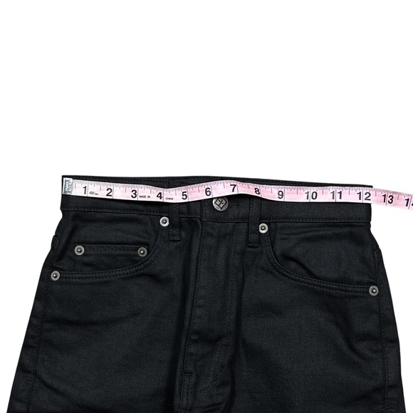 Ksubi Playback Jeans Grease Black Cutoff High Waist Straight Jeans Womens 24 - Picture 9 of 13